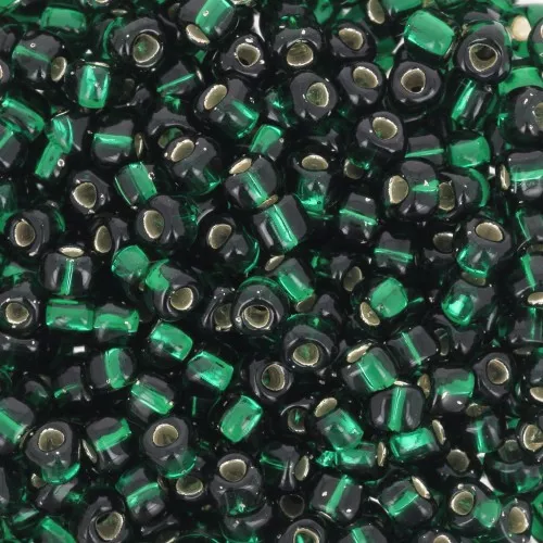 Miyuki 8/0 Triangolo TR8-1806 - Dark Green Silver Lined x8g