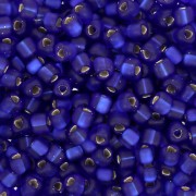 Miyuki 8/0 Triangolo TR8-20F - Cobalt Mat Silver Lined x8g