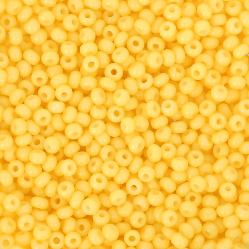 Perle Preciosa 11/0 2 mm - Solgel - Giallo 3 tinto bianco gesso x20g