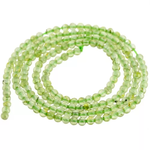 Perline rotonde da 2 mm in pietra semipreziosa - Peridot x38cm