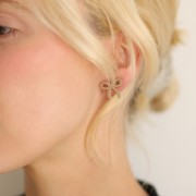 Orecchini in acetato 15x17 mm - Moka x2