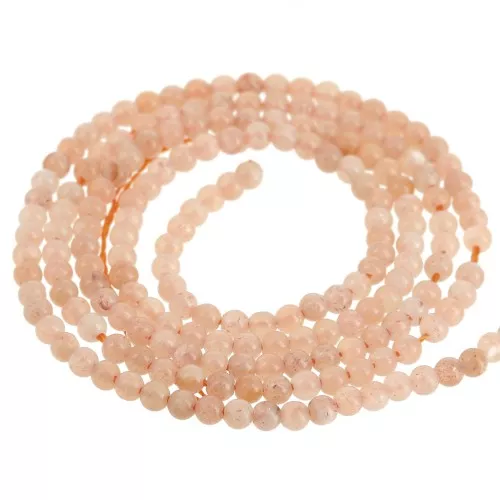 Perline rotonde da 2 mm in pietra semipreziosa - Sun Stone x39cm