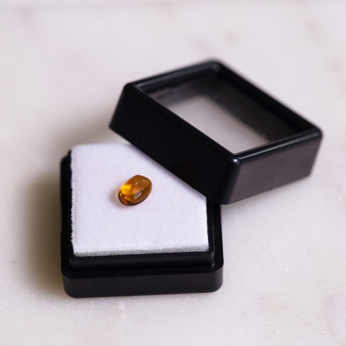 Citrino ovale naturale a pan di zucchero - 7x5,1 mm - 1,05 carati x1
