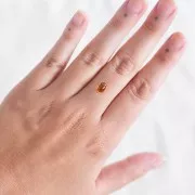 Citrino ovale naturale a pan di zucchero - 7x5,1 mm x1