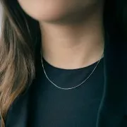 Collana quadrata serpentino quadrato 0,65 mm - Argento 925 x42cm