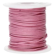 Cordoncino in pelle 1 mm Rosa antico x 20 m