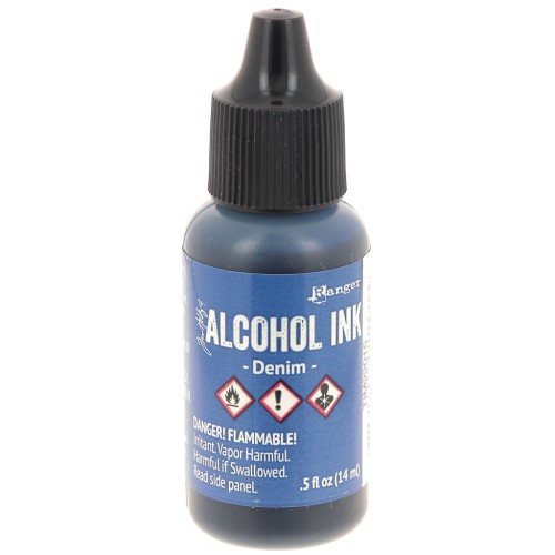 Inchiostro alcolico trasparente Adirondack Tim Holtz 14ml Denim x1