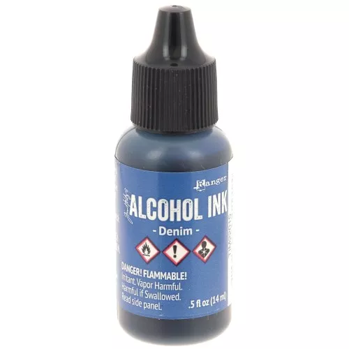 Inchiostro alcolico trasparente Adirondack Tim Holtz 14ml - Denim x1