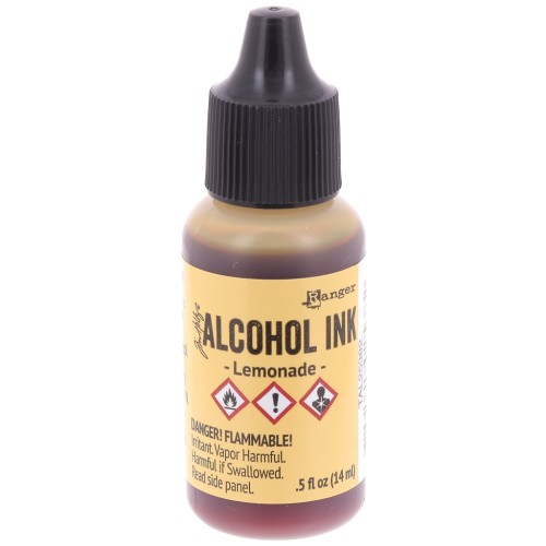 Inchiostro alcolico trasparente Adirondack Tim Holtz 14ml Limonata x1