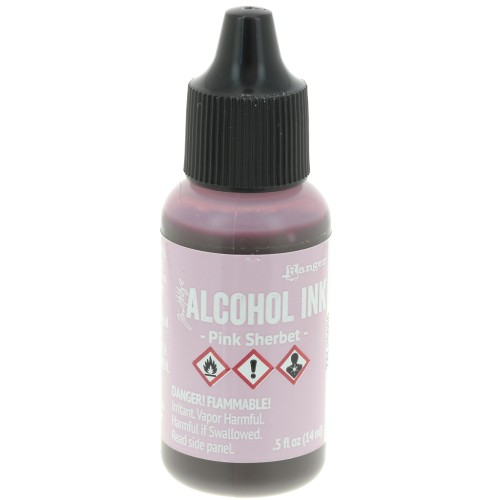 Inchiostro alcolico trasparente Adirondack Tim Holtz 14ml - Rosa sorbetto x1
