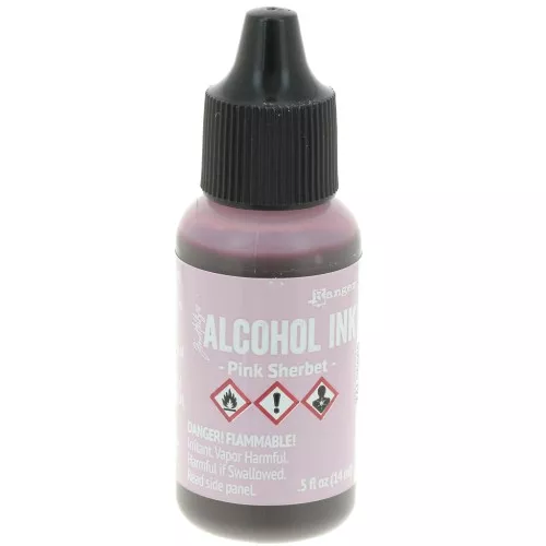 Inchiostro alcolico trasparente Adirondack Tim Holtz 14ml - Rosa sorbetto x1