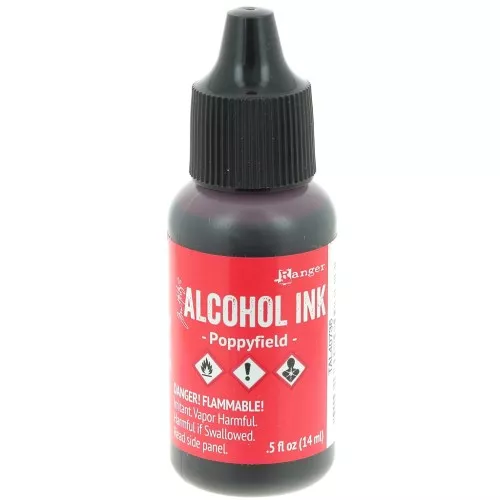 Inchiostro alcolico trasparente Adirondack Tim Holtz 14ml - Poppyfield x1