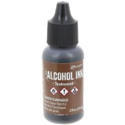 Inchiostro alcolico trasparente Adirondack Tim Holtz 14ml Teakwood x1
