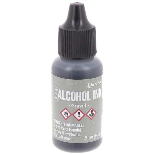Inchiostro alcolico trasparente Adirondack Tim Holtz 14ml - Ghiaia x1