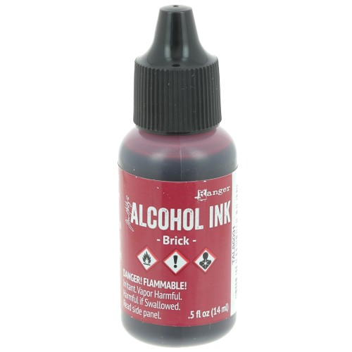 Inchiostro alcolico trasparente Adirondack Tim Holtz 14ml - Mattone x1