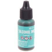 Inchiostro alcolico trasparente Adirondack Tim Holtz 14ml Laguna x1