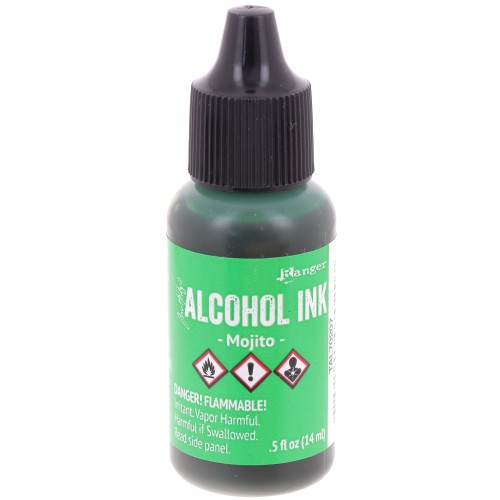 Inchiostro alcolico trasparente Adirondack Tim Holtz 14ml Mojito x1