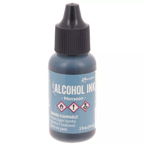 Inchiostro alcolico trasparente Adirondack Tim Holtz 14ml - Monsoon x1