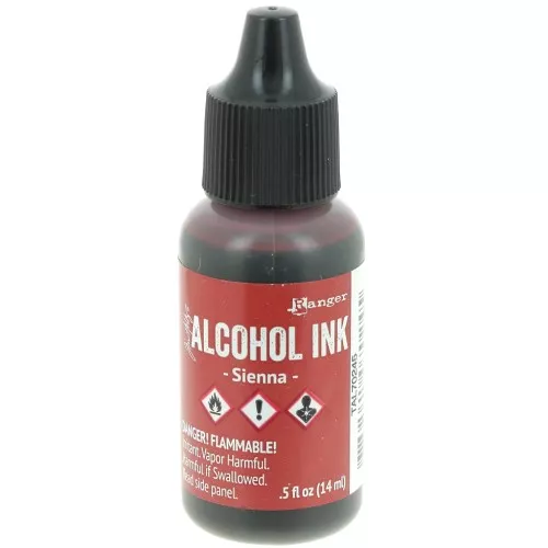 Inchiostro alcolico trasparente Adirondack Tim Holtz 14ml - Terra di Siena x1