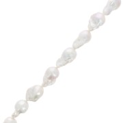 Perle d'acqua dolce barocche irregolari 19x14 mm - Grado AA - Bianco x1|raw }}