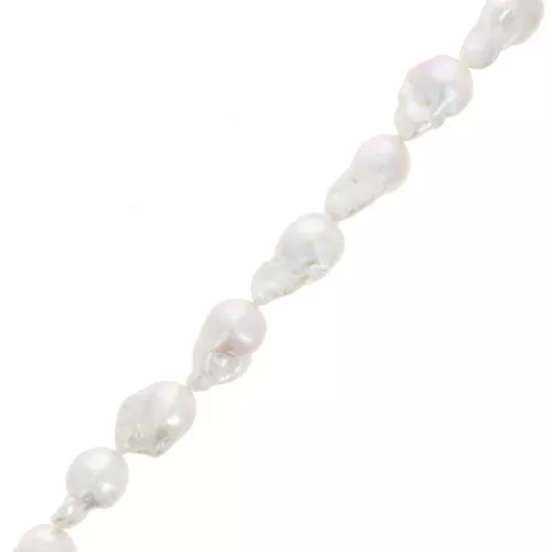 Perle d'acqua dolce barocche irregolari 19x14 mm - Grado AA - Bianco x1