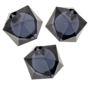 Perline sfaccettate quadrate in acrilico trasparente da 10 mm - Grigio scuro x10|raw }}