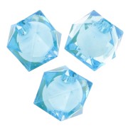 Perline sfaccettate quadrate 8 mm in acrilico trasparente - Sky Blue x20
