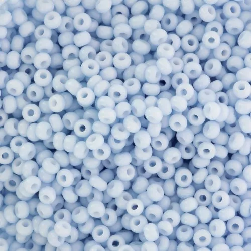 Perle Preciosa 11/0 - 2 mm - Solgel - Blu 1 Tinto Bianco Gesso x20g