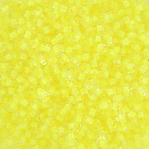 Perle di semi Preciosa 11/0 - 2 mm - Cristallo giallo neon rivestito x20g