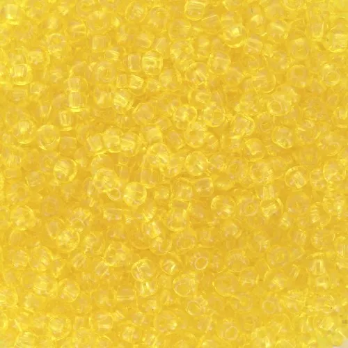 Perle Preciosa 11/0 - 2 mm - Giallo ambra trasparente x20g