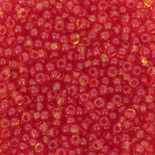 Perle Preciosa 11/0 - 2 mm - Rosso Arlecchino - Giallo x20g