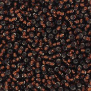 Perle Preciosa 11/0 - 2 mm - Topazio scuro foderato d'argento x20g