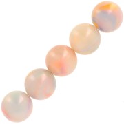 Perle rotonde da 14 mm in resina opaca - Perla Multicolore Marmorizzata x6