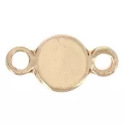 Distanziatore in vetro sfaccettato da 4 mm - Dorato - Arancione x1