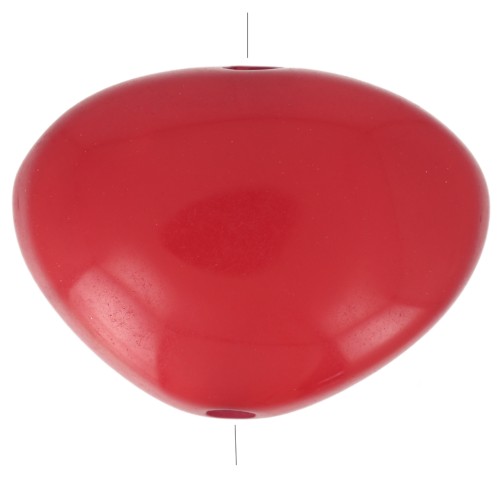 Perla di resina piatta irregolare opaca 20x27 mm Rosso x1