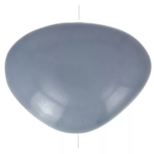 Perla di resina piatta irregolare opaca 20x27 mm - Blu grigio x1