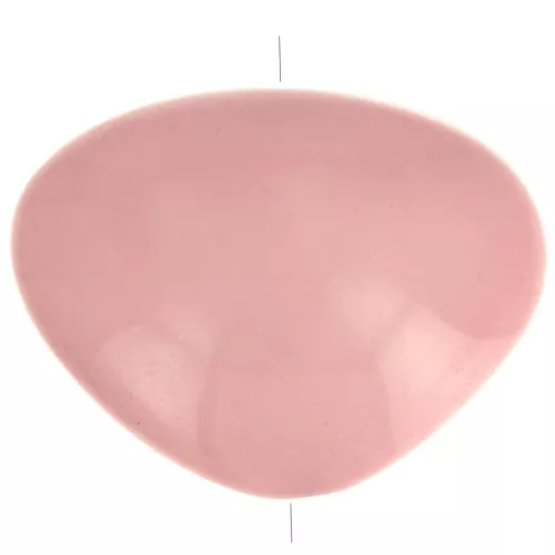 Perla piatta irregolare in resina opaca 20x27 mm - Rosa antico x1