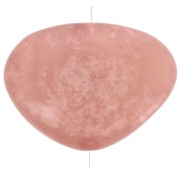 Perla piatta irregolare in resina traslucida 20x27 mm - Perla marmorizzata rosa antico|raw }}