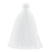 Pompon imitazione cotone 43-46 mm Bianco x1