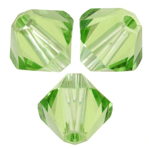 Biconi di cristallo PureCrystal 5328 da 6 mm - Reinvented Peridot x20
