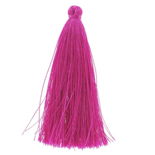 Pompon imitazione seta 65 mmm Fuchsia x1