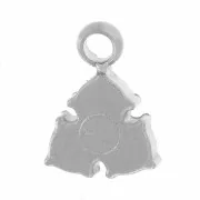 Mini ciondolo a triangolo 6,5x5 mm con strass - Acciaio inossidabile 304L x1