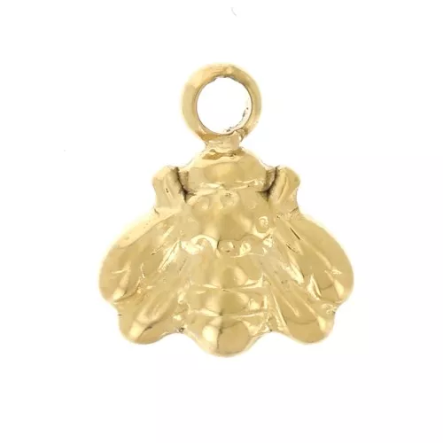 Ciondolo mini ape 7x6 mm - Acciaio inossidabile 316L dorato x1