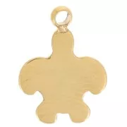 Mini ciondolo a forma di tartaruga 10,5x7,5 mm - Acciaio inossidabile 304L Dorato x1