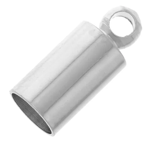 Terminale per cordone da 4 mm - Argento x10