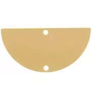 Accessorio per il montaggio e la tessitura 2 fori a mezzaluna 30x15 mm - Dorato x1