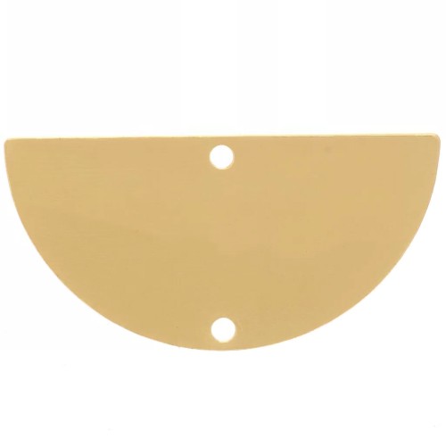 Accessorio per il montaggio e la tessitura 2 fori a mezzaluna 30x15 mm - Dorato x1