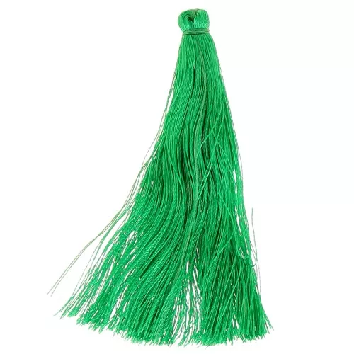 Pompon imitazione seta 65 mm Verde x1