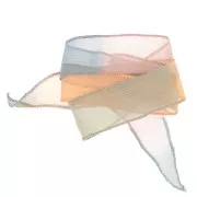 Rosa - Ruban de soie 25 mm - Tie and dye - Camel - Kaki - Bleu x85cm Ruban de soie 25 mm - Tie and dye - Camel - Kaki - Bleu x85cm