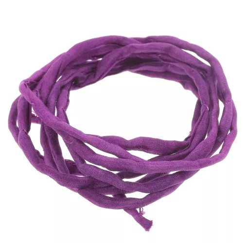 Cordoncino di seta 2 mm - Prugna x1m